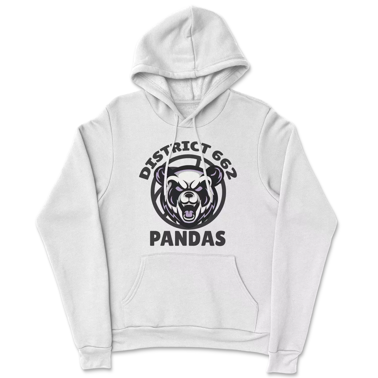 District 662 Pandas Hoodie - White